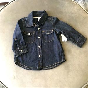 BabyGap dark wash western shirt in size 6-12.